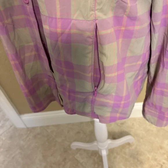 Duluth Trading Co. Sidewinder Long Sleeve Pink And Gray Shirt, Duluth Flex, L - Picture 3 of 8